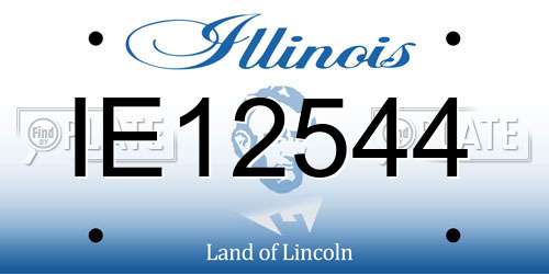 IE12544 Illinois License Plate