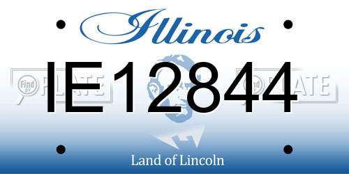 IE12844 Illinois License Plate