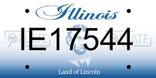 IE17544 Illinois License Plate