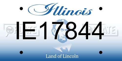 IE17844 Illinois License Plate