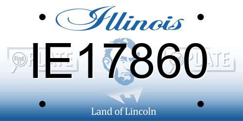 IE17860 Illinois License Plate