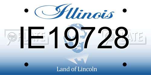 IE19728 Illinois License Plate