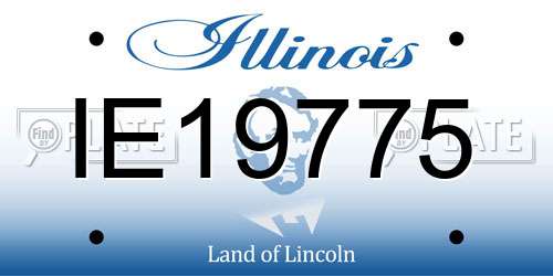 IE19775 Illinois License Plate