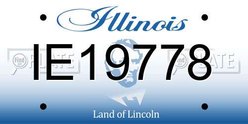 IE19778 Illinois License Plate