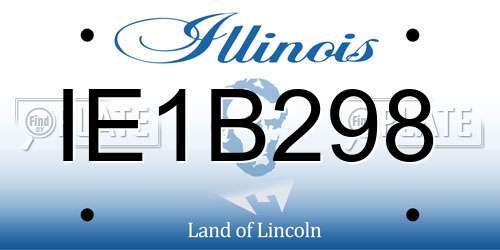 IE1B298 Illinois License Plate