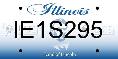IE1S295 Illinois License Plate