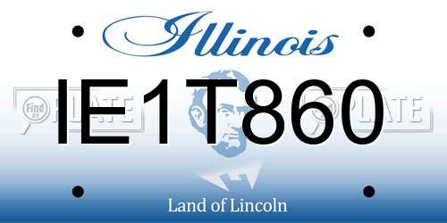 IE1T860 Illinois License Plate
