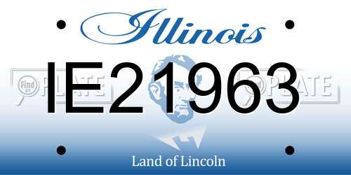 IE21963 Illinois License Plate