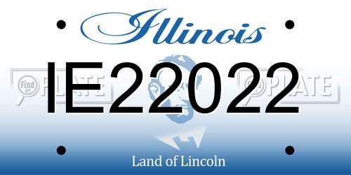 IE22022 Illinois License Plate