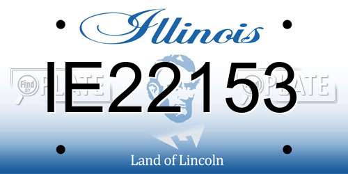 IE22153 Illinois License Plate