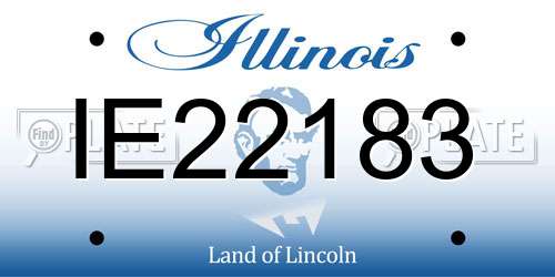 IE22183 Illinois License Plate
