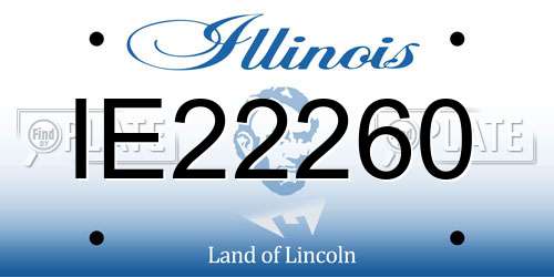 IE22260 Illinois License Plate