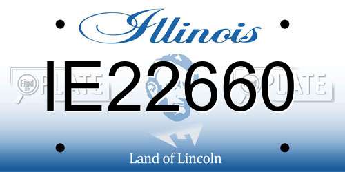IE22660 Illinois License Plate