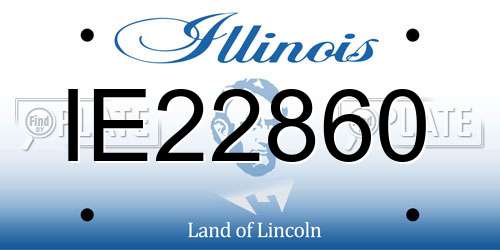 IE22860 Illinois License Plate