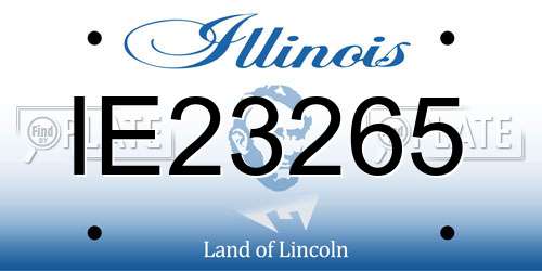 IE23265 Illinois License Plate