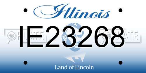 IE23268 Illinois License Plate