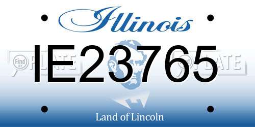IE23765 Illinois License Plate