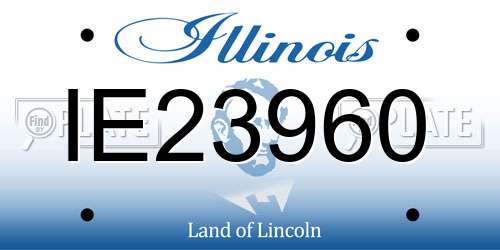 IE23960 Illinois License Plate