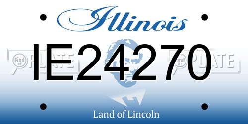 IE24270 Illinois License Plate