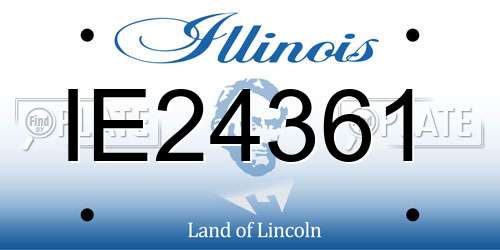 IE24361 Illinois License Plate