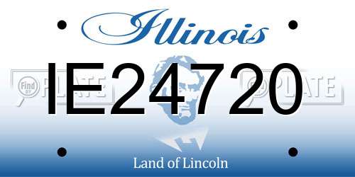 IE24720 Illinois License Plate