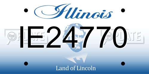 IE24770 Illinois License Plate