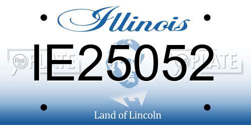 IE25052 Illinois License Plate
