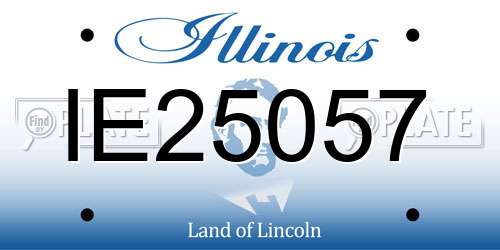IE25057 Illinois License Plate