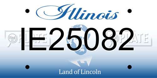 IE25082 Illinois License Plate