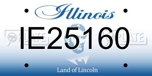 IE25160 Illinois License Plate