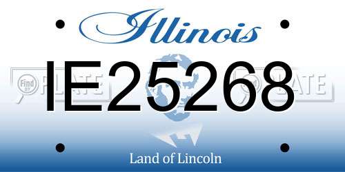 IE25268 Illinois License Plate
