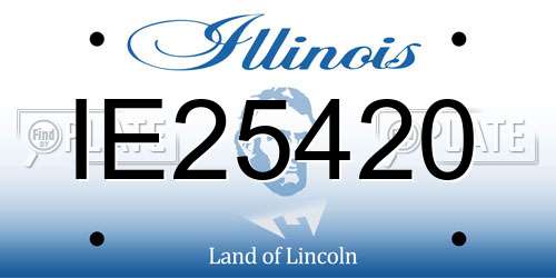 IE25420 Illinois License Plate