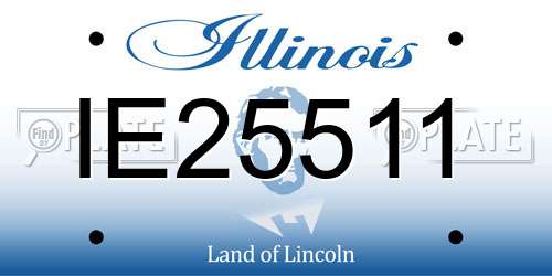 IE25511 Illinois License Plate