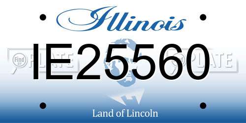 IE25560 Illinois License Plate