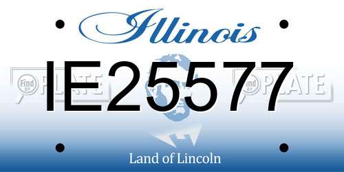 IE25577 Illinois License Plate
