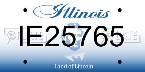 IE25765 Illinois License Plate