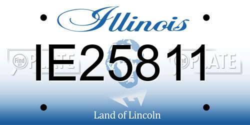 IE25811 Illinois License Plate