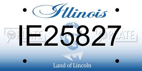 IE25827 Illinois License Plate