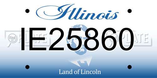 IE25860 Illinois License Plate
