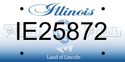 IE25872 Illinois License Plate