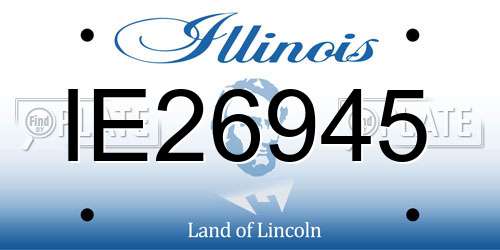 IE26945 Illinois License Plate
