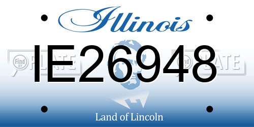 IE26948 Illinois License Plate