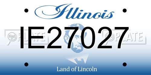 IE27027 Illinois License Plate