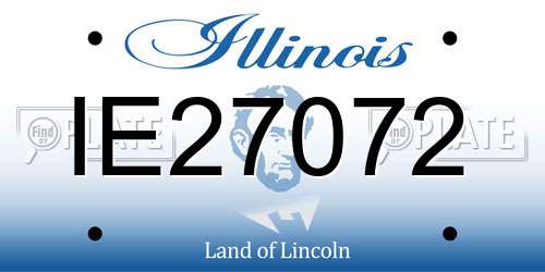 IE27072 Illinois License Plate