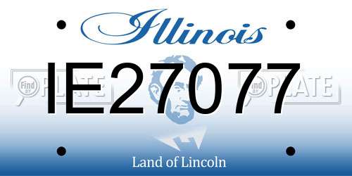 IE27077 Illinois License Plate
