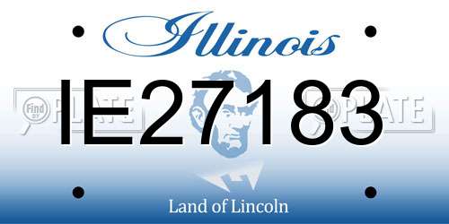 IE27183 Illinois License Plate