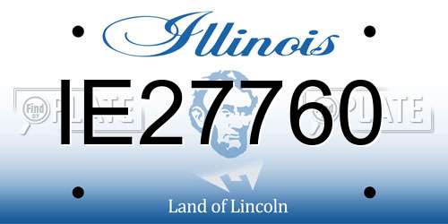 IE27760 Illinois License Plate