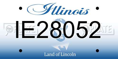 IE28052 Illinois License Plate