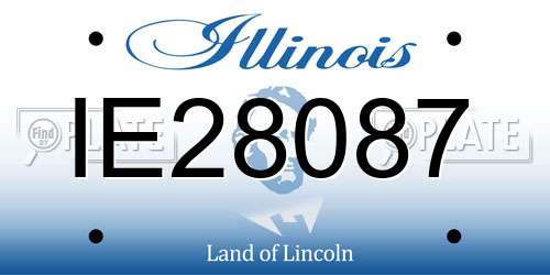 IE28087 Illinois License Plate