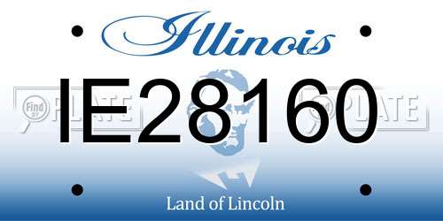 IE28160 Illinois License Plate